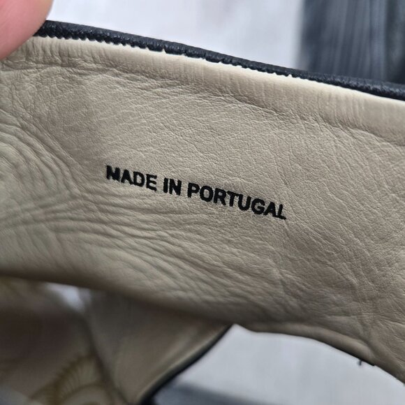 Fly London Yone Wedge Sandal 8-8.5 Black Leather Peep Toe Casyak Platform Wedges - Picture 10 of 14